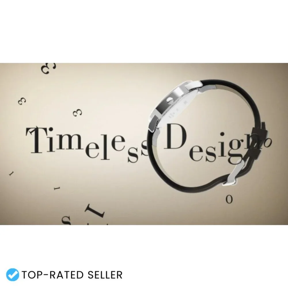 Classic Analog Watch Minimalist Style Easy Reader Dial Leather Strap